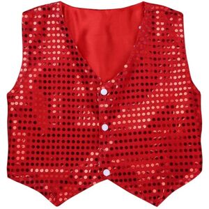 Unbranded (red, 10-12 Years) Kids Boys Sequined V Neckline Vest 3 Press Buttons Jacket Hip Unbranded (red, 10-12 Years) Kids Boys Sequined V Neckline Vest 3 Press Buttons Jacket Hip