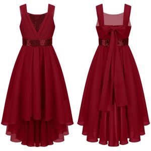 Unbranded (burgundy, 15-16 Years) Girls Sleeveless Dress Kids Princess Pageant Wedding Bri Unbranded (burgundy, 15-16 Years) Girls Sleeveless Dress Kids Princess Pageant Wedding Bri