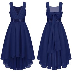 Unbranded (navy blue, 3-4 Years) Girls Sleeveless Dress Kids Princess Pageant Wedding Brid Unbranded (navy blue, 3-4 Years) Girls Sleeveless Dress Kids Princess Pageant Wedding Brid
