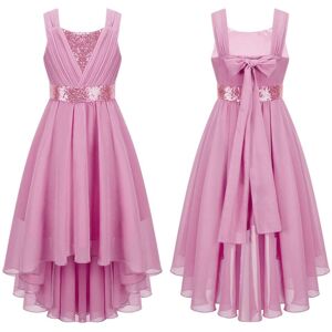 Unbranded (pink, 7-8 Years) Girls Sleeveless Dress Kids Princess Pageant Wedding Bridesmai Unbranded (pink, 7-8 Years) Girls Sleeveless Dress Kids Princess Pageant Wedding Bridesmai