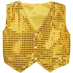 Unbranded (gold, 14-15 Years) Kids Boys Sequined V Neckline Vest 3 Press Buttons Jacket Hi Unbranded (gold, 14-15 Years) Kids Boys Sequined V Neckline Vest 3 Press Buttons Jacket Hi