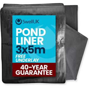 (3x5m) Swell UK 40 Year Guarantee Pond Liner and Underlay (3x5m) Swell UK 40 Year Guarantee Pond Liner and Underlay