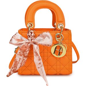 Unbranded (Orange) Diamond handheld Princess Diana bag fashionable shoulder crossbody bag Unbranded (Orange) Diamond handheld Princess Diana bag fashionable shoulder crossbody bag