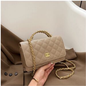 Unbranded (Khaki) All-Match Shoulder Messenger Bag Diamond Chain Small Square Bag Unbranded (Khaki) All-Match Shoulder Messenger Bag Diamond Chain Small Square Bag