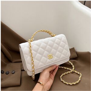 Unbranded (White) All-Match Shoulder Messenger Bag Diamond Chain Small Square Bag Unbranded (White) All-Match Shoulder Messenger Bag Diamond Chain Small Square Bag