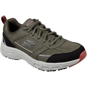 (10 UK, Olive/Black) Skechers Mens Oak Canyon Verketta Leather Trainers (10 UK, Olive/Black) Skechers Mens Oak Canyon Verketta Leather Trainers