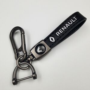 Unbranded (Renault, Gun Color Hardware) Car Leather Bike Keychain Metal Finish Heavy Dut Unbranded (Renault, Gun Color Hardware) Car Leather Bike Keychain Metal Finish Heavy Dut
