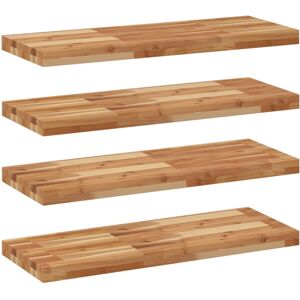vidaXL Floating Shelves 100x30x4 cm - 4 pcs - Acacia Wood - Wall Storage vidaXL Floating Shelves 100x30x4 cm - 4 pcs - Acacia Wood - Wall Storage