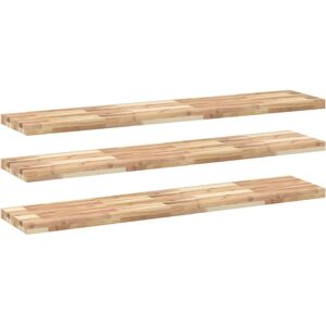 (natural, 120 x 30 x 4 cm/ 3 pcs) vidaXL Floating Shelves Wall Storage Shelf 4pc (natural, 120 x 30 x 4 cm/ 3 pcs) vidaXL Floating Shelves Wall Storage Shelf 4pc