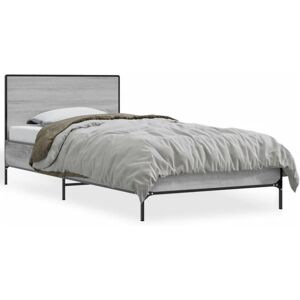 (grey sonoma, 75 x 190 cm) vidaXL Bed Frame Home Bed Base Smoked Oak 140x190 cm (grey sonoma, 75 x 190 cm) vidaXL Bed Frame Home Bed Base Smoked Oak 140x190 cm
