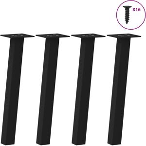 (black, 42 cm (40 mm)) vidaXL Coffee Table Legs 4 pcs Anthracite 30 cm Steel tab (black, 42 cm (40 mm)) vidaXL Coffee Table Legs 4 pcs Anthracite 30 cm Steel tab