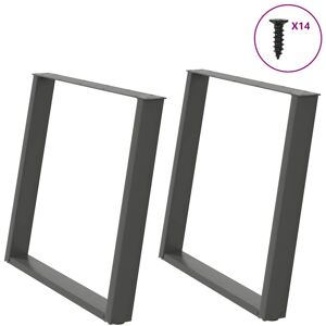 (anthracite, 100 x (72-73) cm) vidaXL Console Table Legs U-Shaped Desk Legs Meta (anthracite, 100 x (72-73) cm) vidaXL Console Table Legs U-Shaped Desk Legs Meta