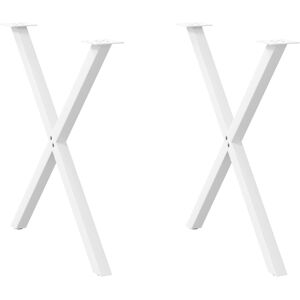 (white, 80 x (72-73) cm (40 mm)/ 2 pcs) vidaXL Dining Table Legs X-Shaped Desk L (white, 80 x (72-73) cm (40 mm)/ 2 pcs) vidaXL Dining Table Legs X-Shaped Desk L