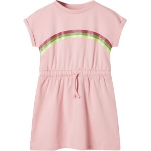 VidaXL Kids' Dress with Drawstring Girls' Dress Children's Short Dress Light Pink 116 VidaXL Kids' Dress with Drawstring Girls' Dress Children's Short Dress Light Pink 116