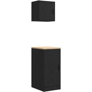 vidaXL Garage Cabinets - Black - Storage Furniture vidaXL Garage Cabinets - Black - Storage Furniture