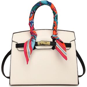 Unbranded (White) Hand-held cross-body Kelly bag with color matching pebbles Unbranded (White) Hand-held cross-body Kelly bag with color matching pebbles