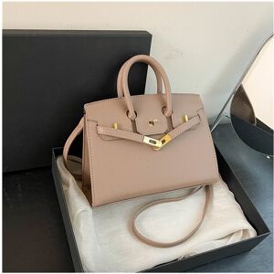 Unbranded (Khaki large) Fashionable lock Birkin bag hand-held shoulder crossbody bag Unbranded (Khaki large) Fashionable lock Birkin bag hand-held shoulder crossbody bag