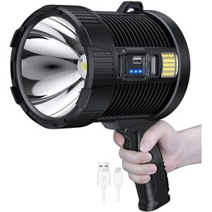 Unbranded Rechargeable Spotlight,100000 Lumens Led Spot Lights Handheld Flashlight Super O Unbranded Rechargeable Spotlight,100000 Lumens Led Spot Lights Handheld Flashlight Super O