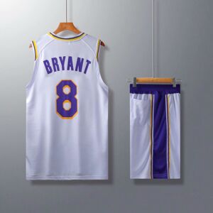 Unbranded (white, 140(140-150cm)) Quick-drying Breathable Activewear No.8 Bryant Basketbal Unbranded (white, 140(140-150cm)) Quick-drying Breathable Activewear No.8 Bryant Basketbal