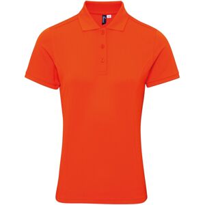 (S, Orange) Premier Womens/Ladies Coolchecker Plus Piqu Polo With CoolPlus (S, Orange) Premier Womens/Ladies Coolchecker Plus Piqu Polo With CoolPlus
