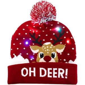Unbranded Led Christmas Hat, Lit Up Christmas Hat Unisex Knitted Beanie Holiday Hat, With Unbranded Led Christmas Hat, Lit Up Christmas Hat Unisex Knitted Beanie Holiday Hat, With