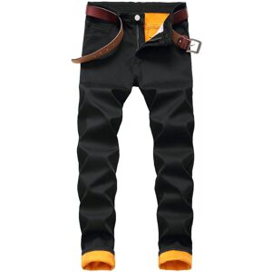 Unbranded (Black, 32) Men's Fleece Lined Jeans Denim Trousers Winter Warm Thick Pants with Unbranded (Black, 32) Men's Fleece Lined Jeans Denim Trousers Winter Warm Thick Pants with
