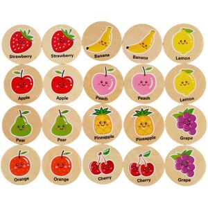 Unbranded (Fruits) Wooden Match Memory Game For Kids,memory Matching Cards Educational Mem Unbranded (Fruits) Wooden Match Memory Game For Kids,memory Matching Cards Educational Mem