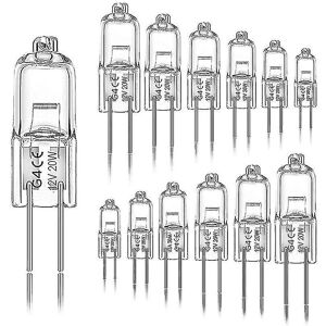 Unbranded 12 Pack G4 20w 12v 2800k 2-pin Halogen Light Bulbs For Cooker Hood Kitchen Livin Unbranded 12 Pack G4 20w 12v 2800k 2-pin Halogen Light Bulbs For Cooker Hood Kitchen Livin