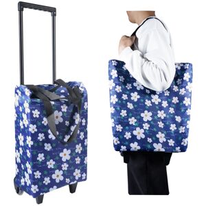 Unbranded (Flower) Shopping Trolley on Wheels Foldable Trolley Bags Unbranded (Flower) Shopping Trolley on Wheels Foldable Trolley Bags