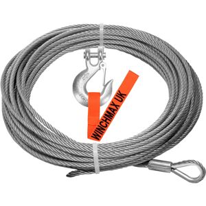 WINCHMAX Winch Cable Wire Rope 26m x 9.5mm with 3/8 inch Clevis Hook. Suitable f WINCHMAX Winch Cable Wire Rope 26m x 9.5mm with 3/8 inch Clevis Hook. Suitable f