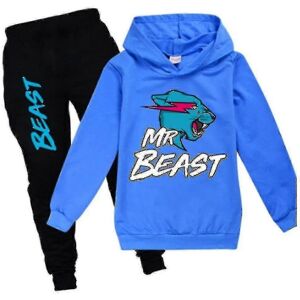 Kikidex (Dark Blue, 7-8 Years) Beast Cat 's Printed Sportswear Set Casual Hoodie Top+pan Kikidex (Dark Blue, 7-8 Years) Beast Cat 's Printed Sportswear Set Casual Hoodie Top+pan