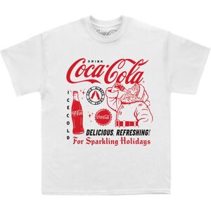 Coca Cola (M, White) Coca-Cola Unisex Adult Santa Bottle T-Shirt Coca Cola (M, White) Coca-Cola Unisex Adult Santa Bottle T-Shirt
