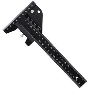 GreenZech 0-150mm Aluminum Alloy Multi-Function Metric Scriber Gauge Measuring Tool GreenZech 0-150mm Aluminum Alloy Multi-Function Metric Scriber Gauge Measuring Tool