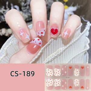 NEW'C 16 Strips Semi Cured Gel Nail Stickers UV Lamp Required Gel Wraps NEW'C 16 Strips Semi Cured Gel Nail Stickers UV Lamp Required Gel Wraps