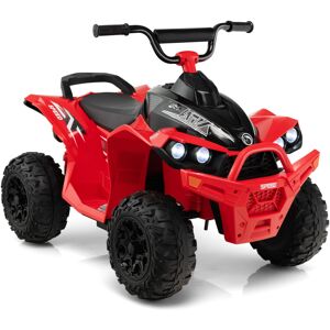 Costway Kids Ride On ATV 12V Battery-Powered Ride-On Vehicle w/LED Lights-Red Costway Kids Ride On ATV 12V Battery-Powered Ride-On Vehicle w/LED Lights-Red