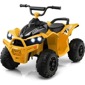 Costway Kids Ride On ATV 12V Battery-Powered Ride-On Vehicle w/LED Lights-Yellow Costway Kids Ride On ATV 12V Battery-Powered Ride-On Vehicle w/LED Lights-Yellow