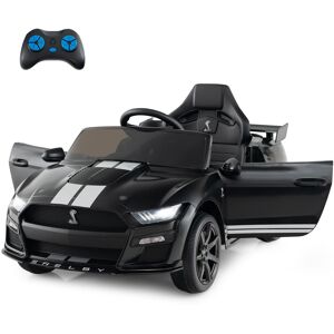 Costway 12V Licensed Ford Mustang Shelby GT500 Kids Ride on Car-Black Costway 12V Licensed Ford Mustang Shelby GT500 Kids Ride on Car-Black