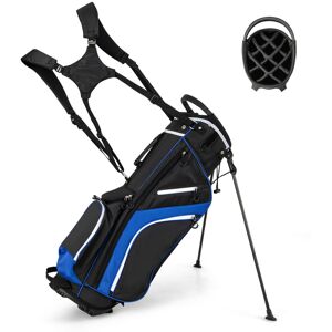 Costway Golf Stand Bag Golf Club Bag Men & Women w/ 14 Way Top Dividers-Blue Costway Golf Stand Bag Golf Club Bag Men & Women w/ 14 Way Top Dividers-Blue