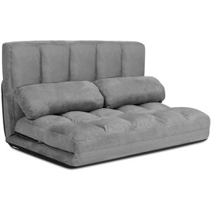 Casart 3 IN 1 Folding Lazy Sofa Bed Floor Sleeper Seat 6-Position Adjustable-Grey Casart 3 IN 1 Folding Lazy Sofa Bed Floor Sleeper Seat 6-Position Adjustable-Grey