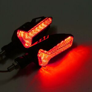 GreenZech (Red) 12V LED Motorcycle Turn Signal Lights Indicator Warning Universal Lamp GreenZech (Red) 12V LED Motorcycle Turn Signal Lights Indicator Warning Universal Lamp