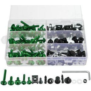 GreenZech (Green) 223pcs Motorcycle Windscreen Body Fairing Bolts Fastener Clips Screws Fo GreenZech (Green) 223pcs Motorcycle Windscreen Body Fairing Bolts Fastener Clips Screws Fo