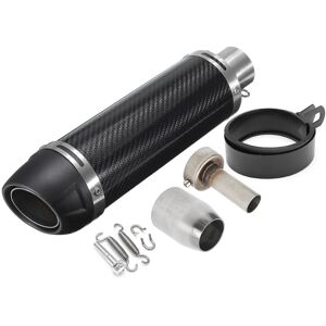 GreenZech (Long) 38-51mm Universal Motorcycle Carbon Fiber Exhaust Muffler Pipe with Silen GreenZech (Long) 38-51mm Universal Motorcycle Carbon Fiber Exhaust Muffler Pipe with Silen