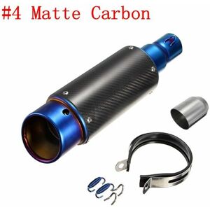 GreenZech (Frosted Carbon Fiber) 38-51mm Stainless Steel OR Carbon Exhaust Muffler Pipe Si GreenZech (Frosted Carbon Fiber) 38-51mm Stainless Steel OR Carbon Exhaust Muffler Pipe Si
