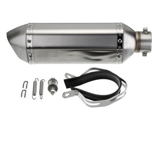 GreenZech 38mm-51mm Motorcycle Slip-on Exhaust Muffler Pipe Sliver Stainless Steel GreenZech 38mm-51mm Motorcycle Slip-on Exhaust Muffler Pipe Sliver Stainless Steel