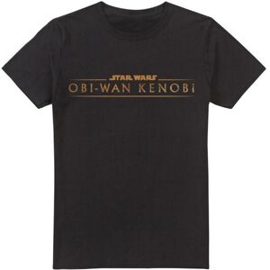 (L, Black) Star Wars Mens Obi Wan Kenobi Logo T-Shirt (L, Black) Star Wars Mens Obi Wan Kenobi Logo T-Shirt