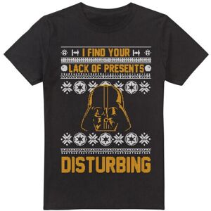 (L, Black) Star Wars Mens Lack Of Christmas Presents Fair Isle T-Shirt (L, Black) Star Wars Mens Lack Of Christmas Presents Fair Isle T-Shirt