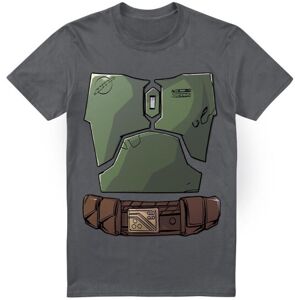 (L, Charcoal) Star Wars Mens Boba Fett Costume T-Shirt (L, Charcoal) Star Wars Mens Boba Fett Costume T-Shirt
