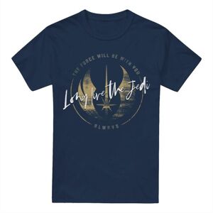 (M, Navy) Star Wars Mens Long Live The Jedi Obi Wan Kenobi T-Shirt (M, Navy) Star Wars Mens Long Live The Jedi Obi Wan Kenobi T-Shirt