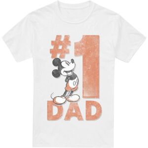 (XL, White) Disney Mens Number 1 Dad Mickey Mouse T-Shirt (XL, White) Disney Mens Number 1 Dad Mickey Mouse T-Shirt