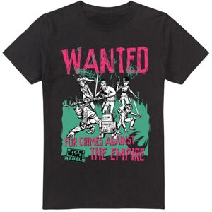 (XL, Black) Star Wars Mens Wanted Rebels T-Shirt (XL, Black) Star Wars Mens Wanted Rebels T-Shirt